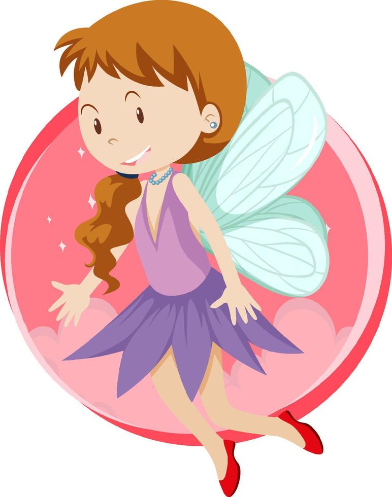 Fantasy angel character on white background vector
