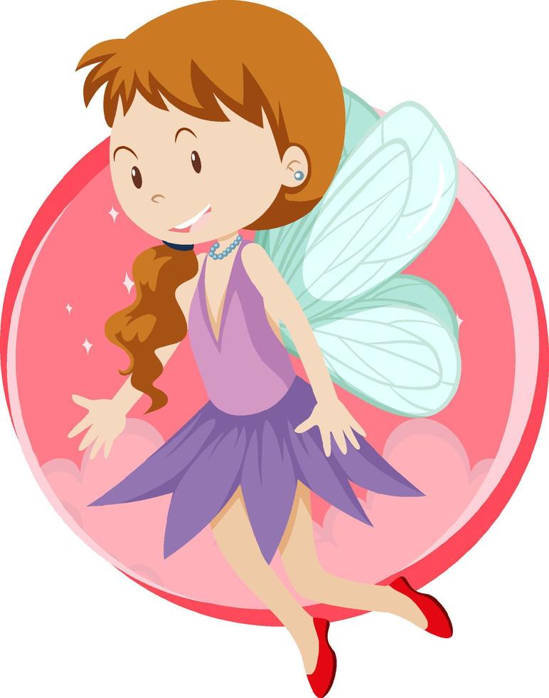 personaje de ángel de fantasía sobre fondo blanco vector