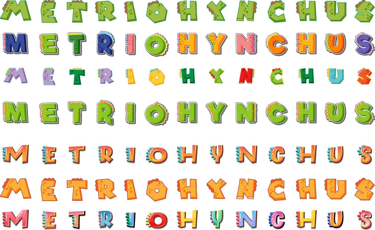 Font design for metriohynchus vector