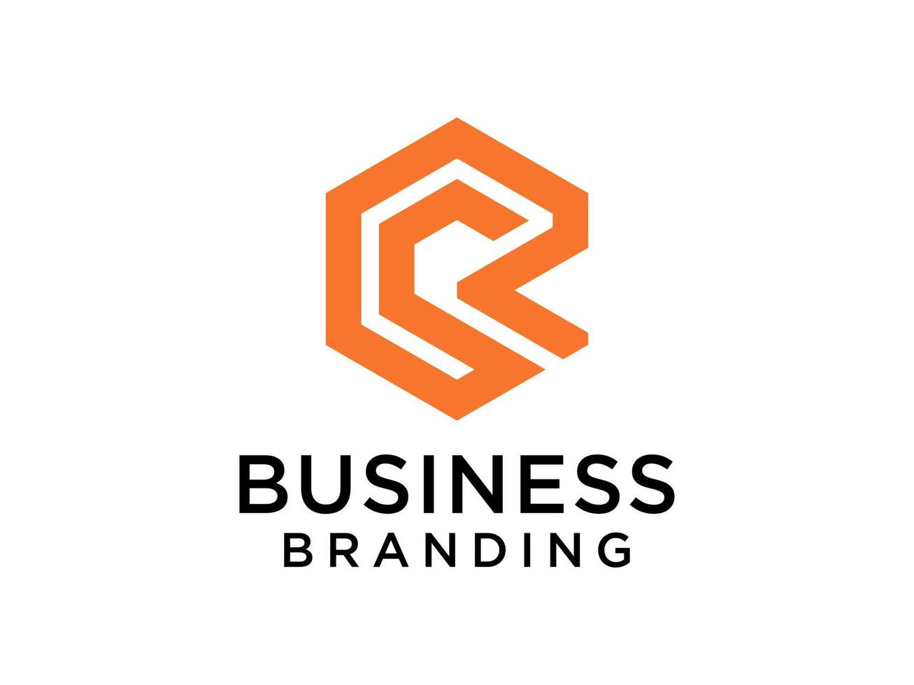 logotipo inicial moderno de la letra r. forma geométrica naranja aislada sobre fondo blanco. utilizable para logotipos comerciales y de marca. elementos de plantilla de diseño de logotipo de vector plano.