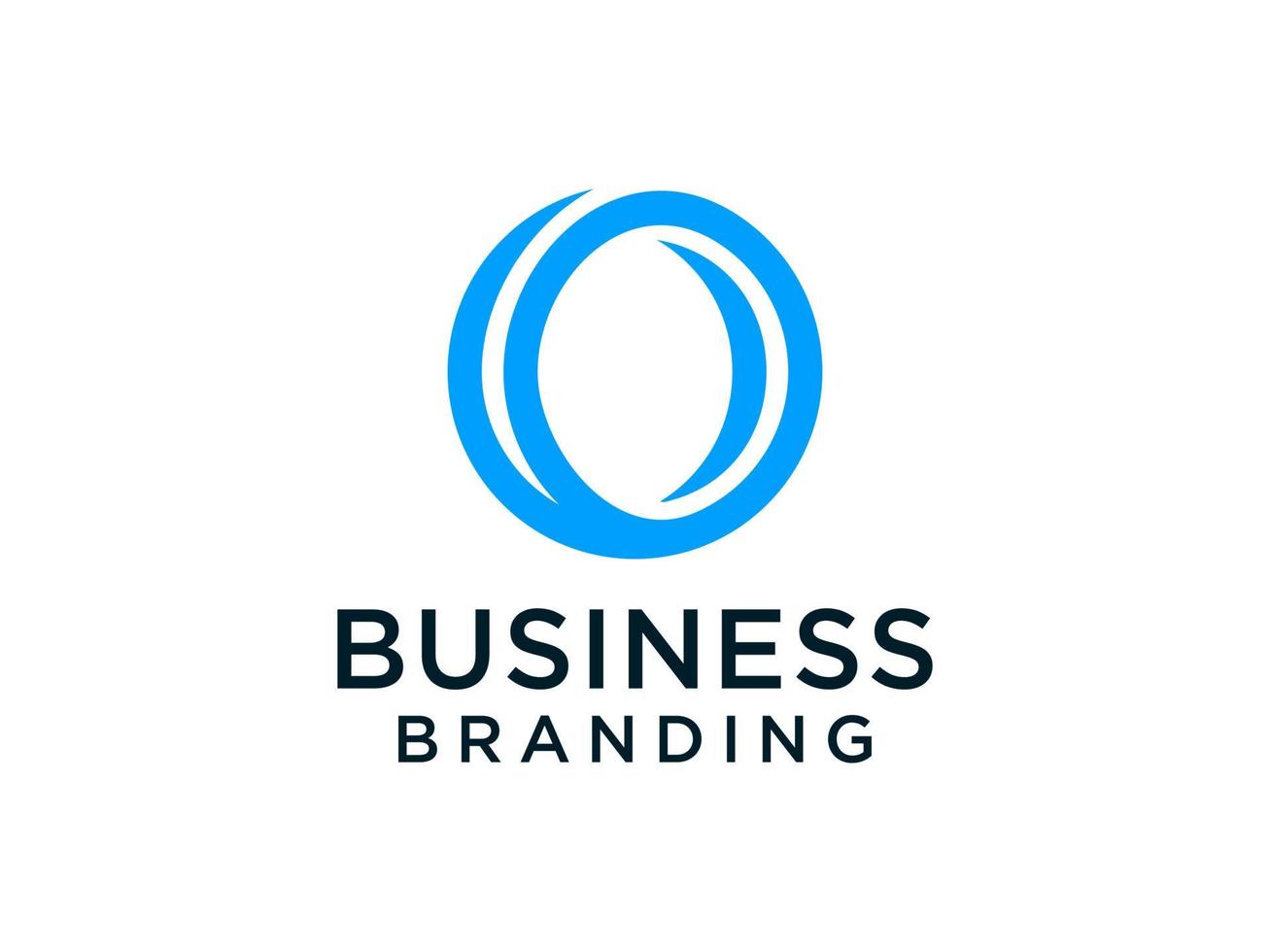 Abstract Initial Letter O Logo. Blue Circular Waves Style. Usable for Business and Technology Logos. Flat Vector Logo Design Template Element.