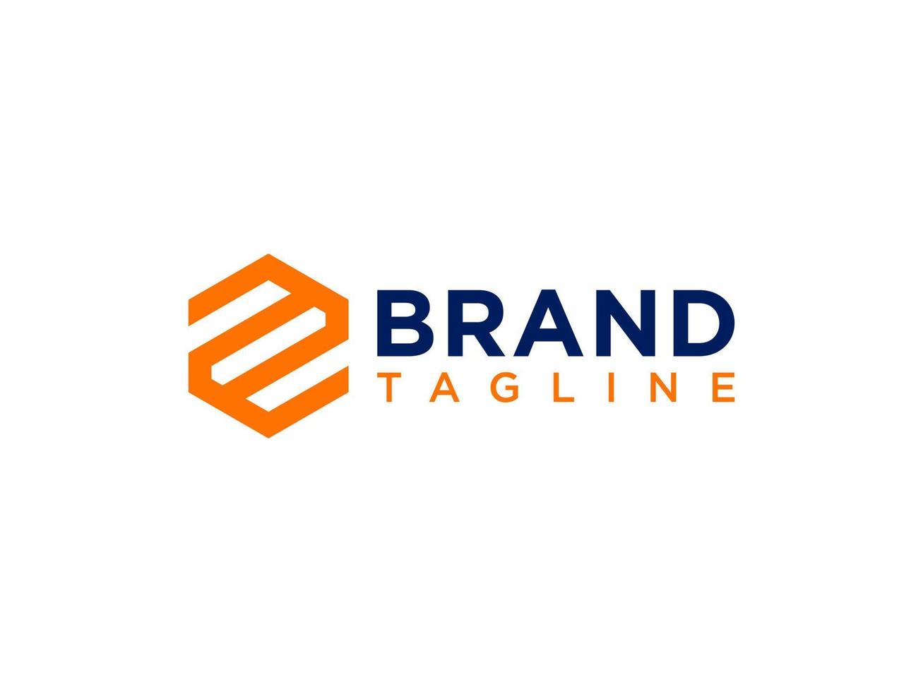 logotipo abstracto de la letra z. línea cuadrada naranja redondeada aislada sobre fondo blanco. elemento de plantilla de diseño de logotipo de vector plano