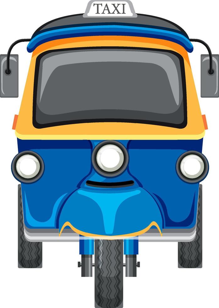 Tuk tuk taxi on white background vector