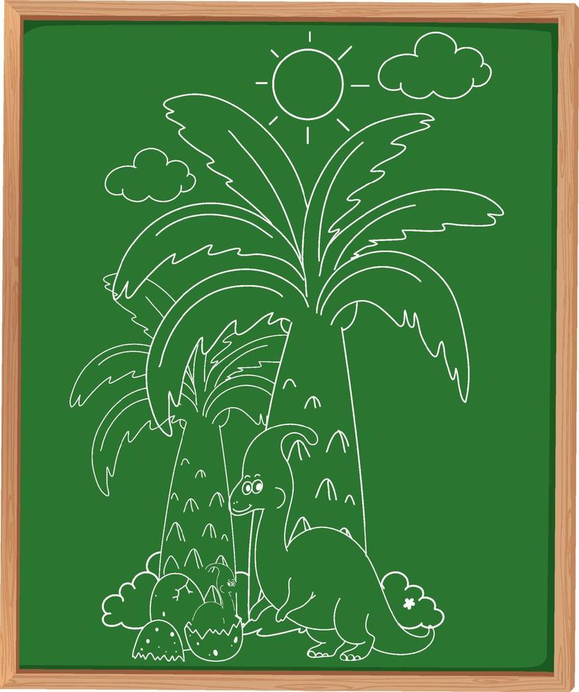 A board with a doodle sketch design on white background vector