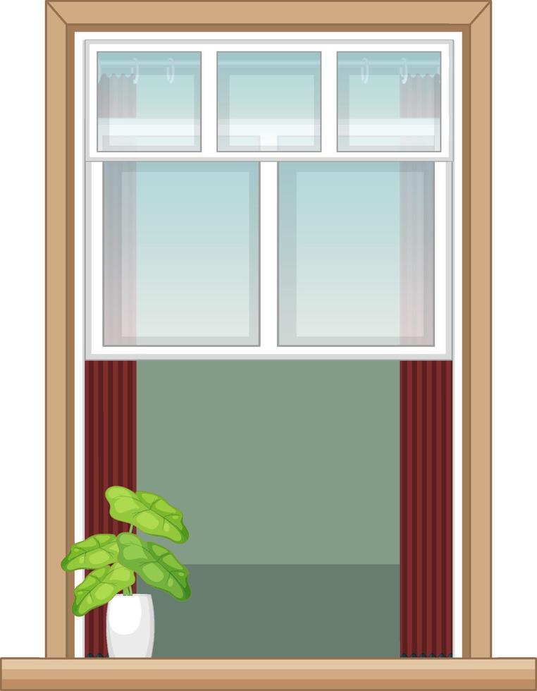 A window for apartment building or house facade vector