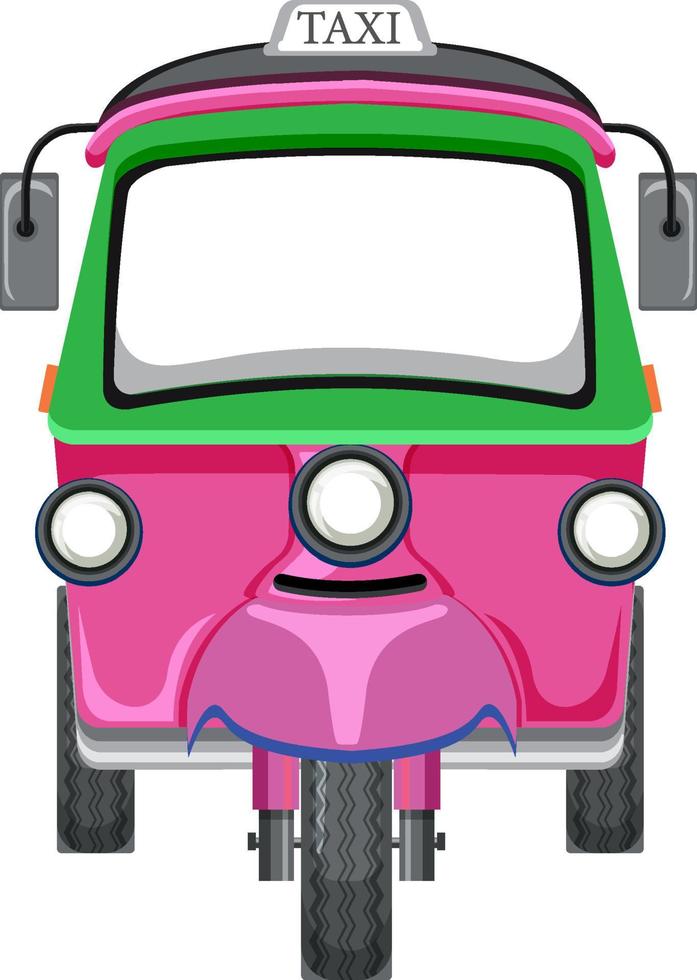 Tuk tuk taxi on white background vector