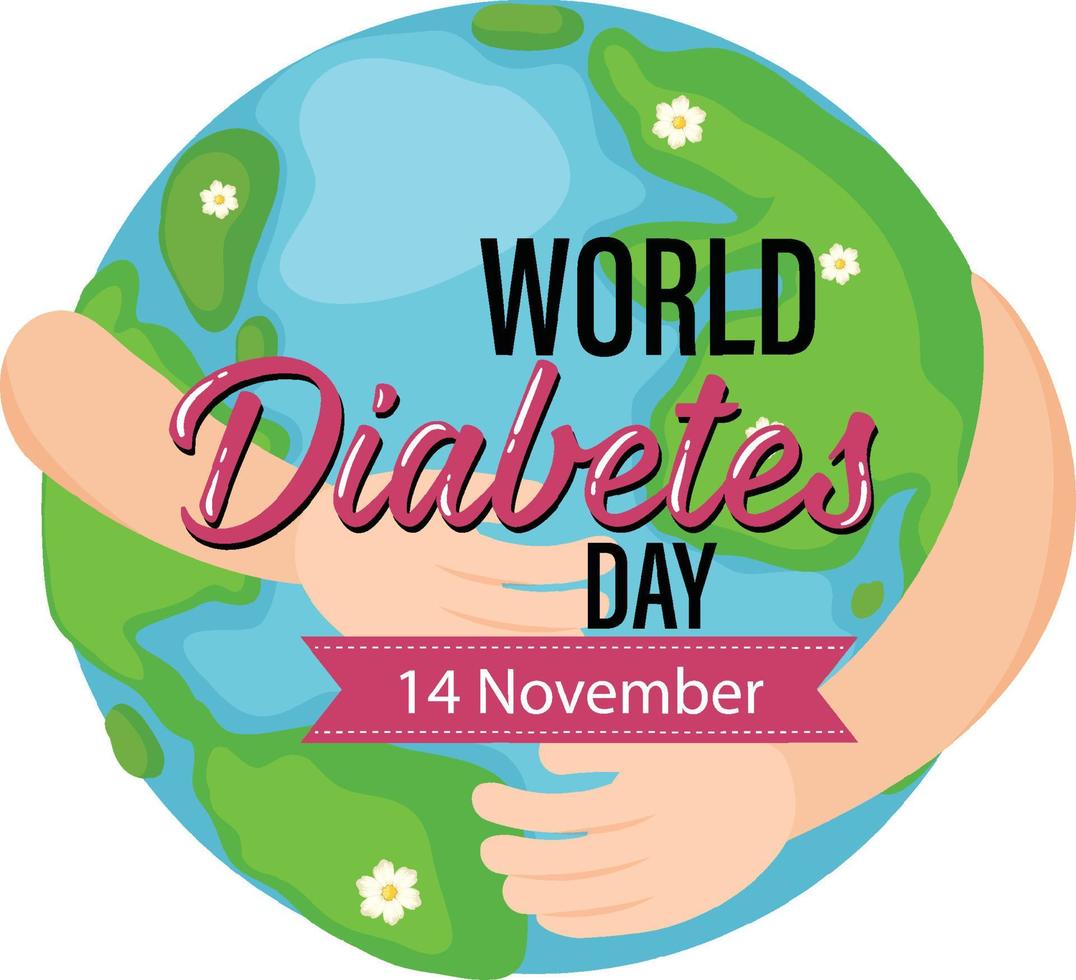 Poster design for world diabetes day vector