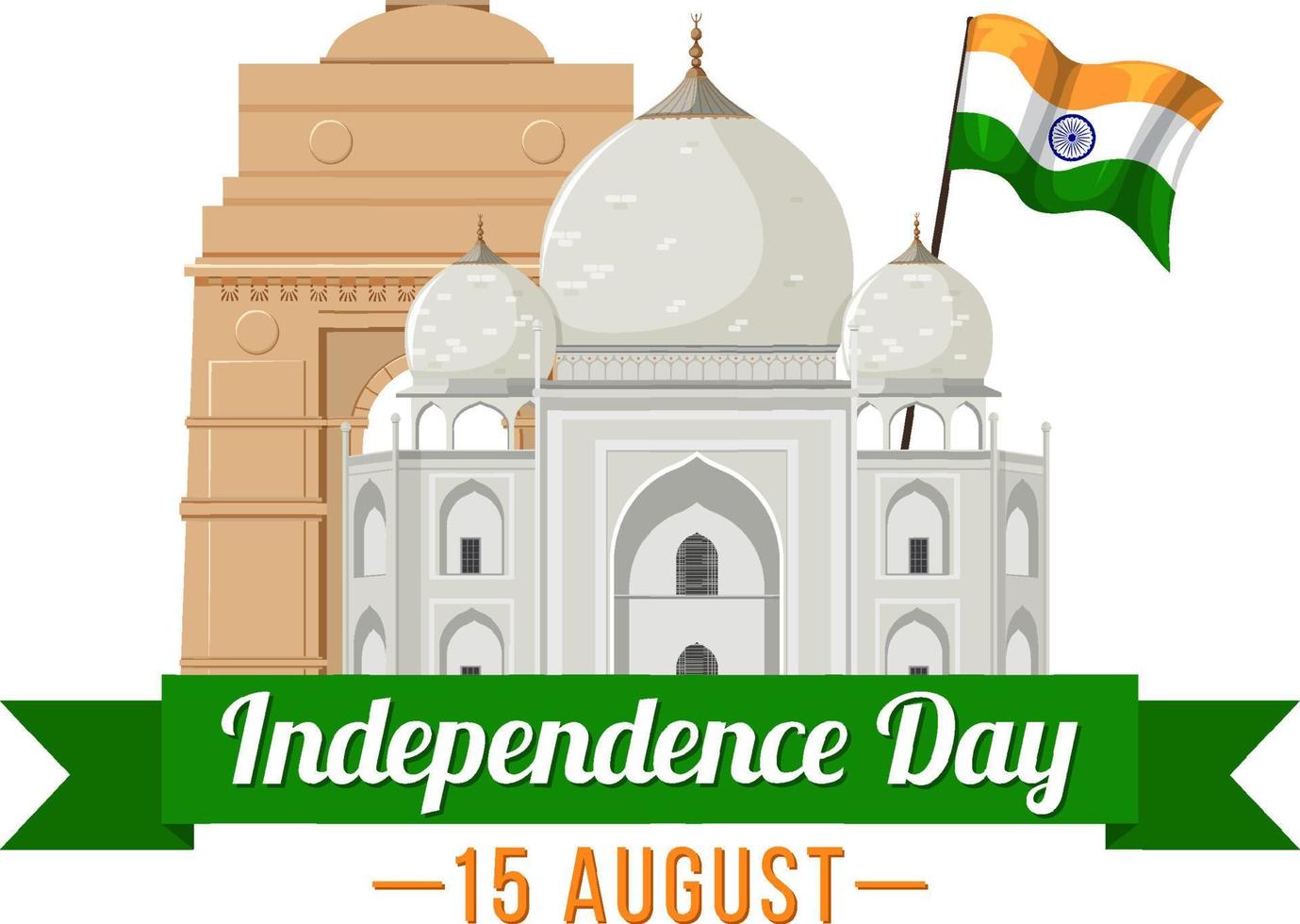 Happy India independence day vector