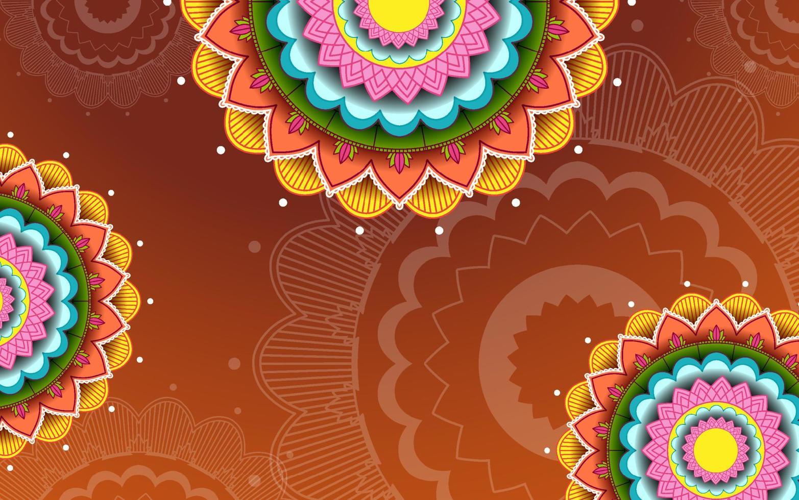 Beautiful mandala background template vector