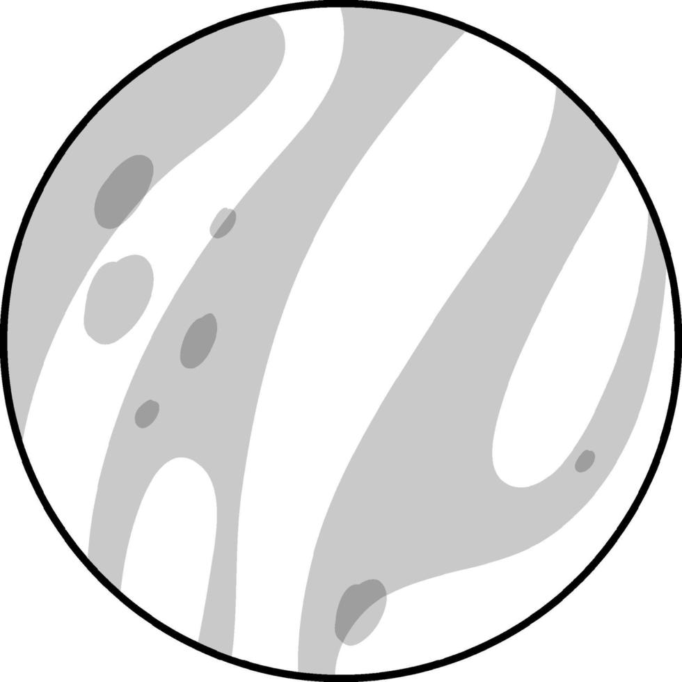 Black and white doodle character vector