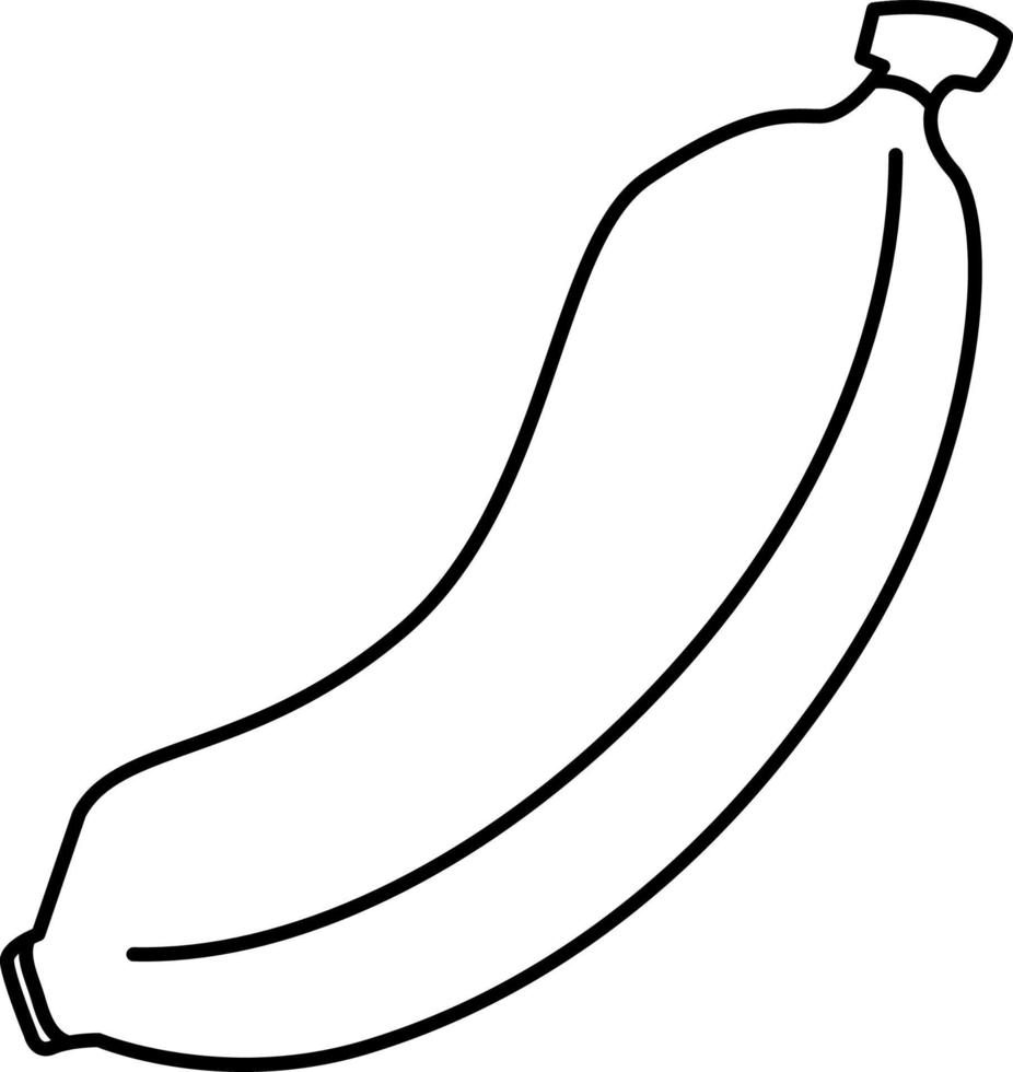 Banana doodle outline for colouring vector