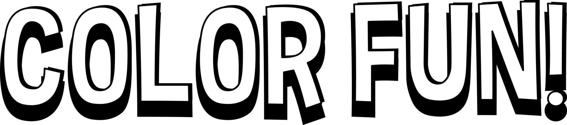 Color fun text banner on white background 6351076 Vector Art at Vecteezy