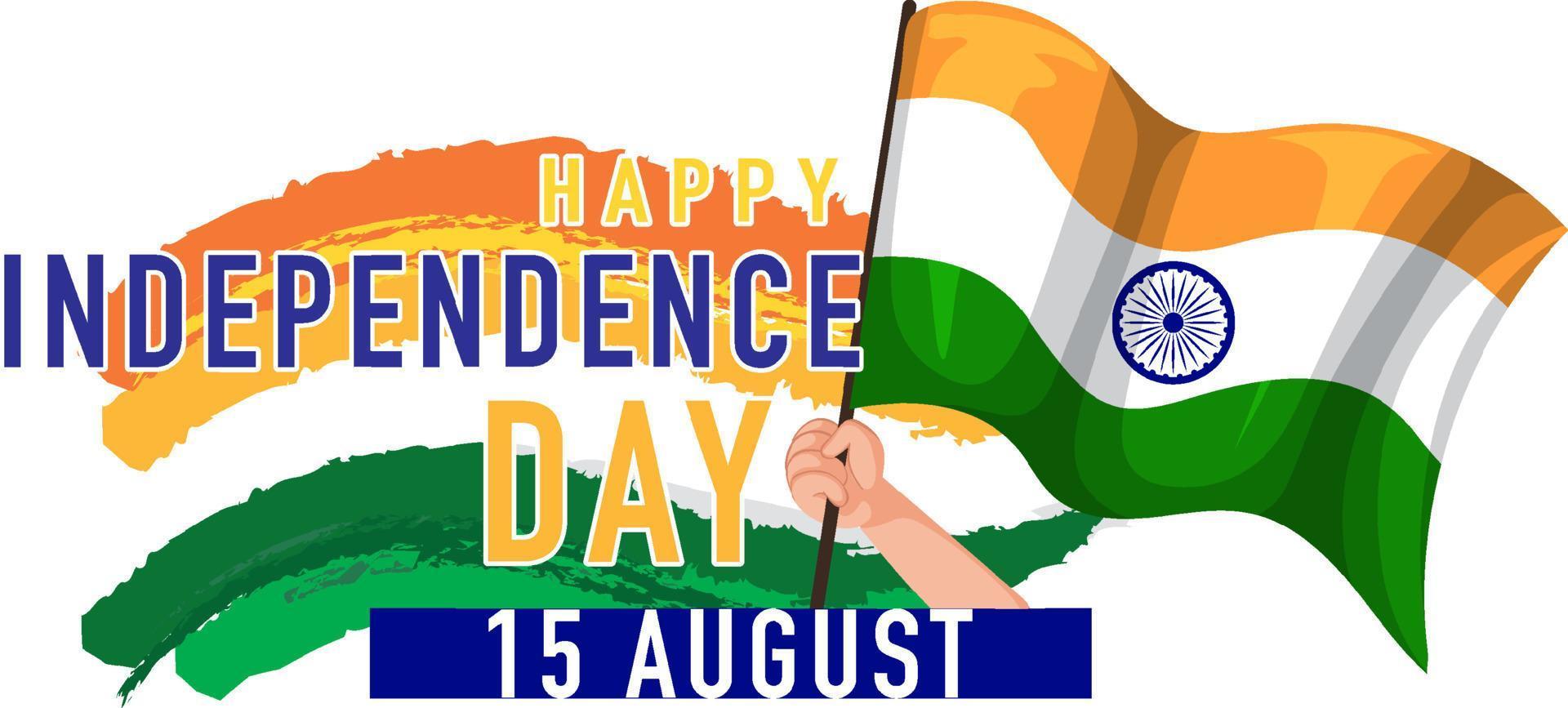 feliz dia de la independencia de india vector