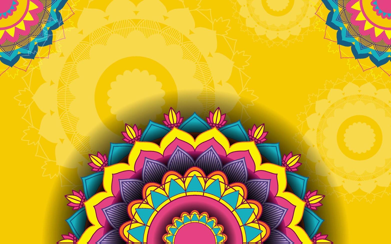 hermosa plantilla de fondo de mandala vector