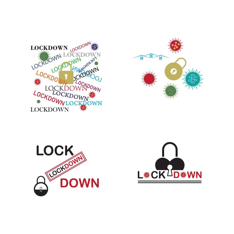 lockdown illustration vector