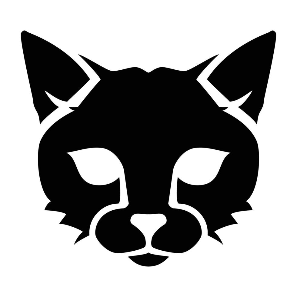 logotipo de cabeza de gato vector