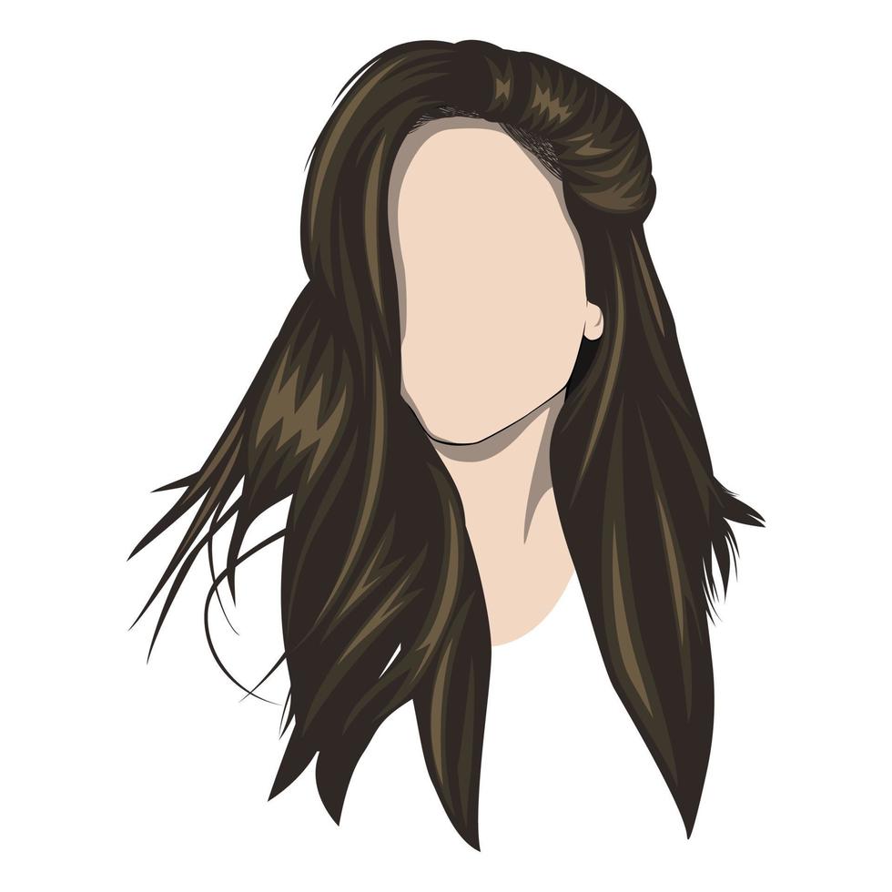 cabello femenino belleza cosmética moda spa logo vector