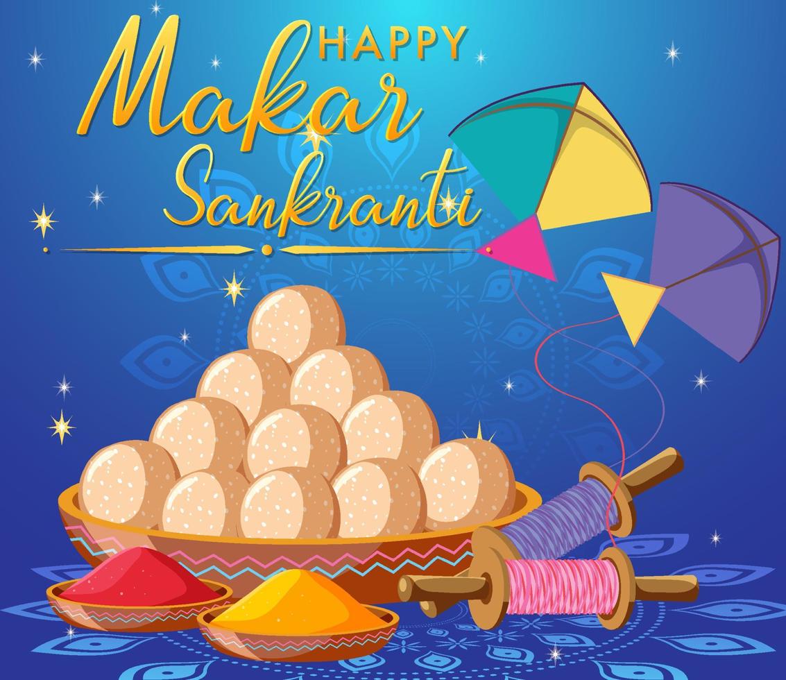 Happy Makar Sankranti day vector