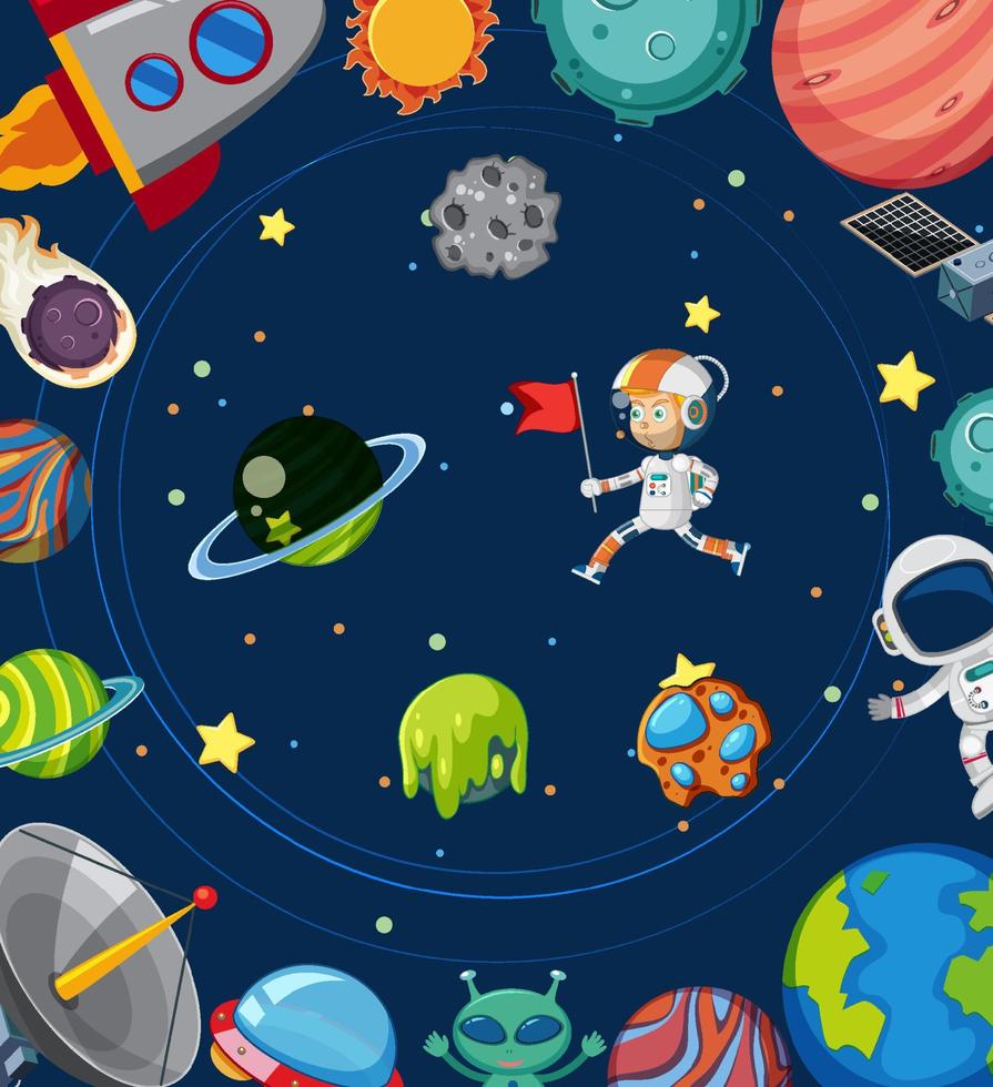 Space element in space background vector