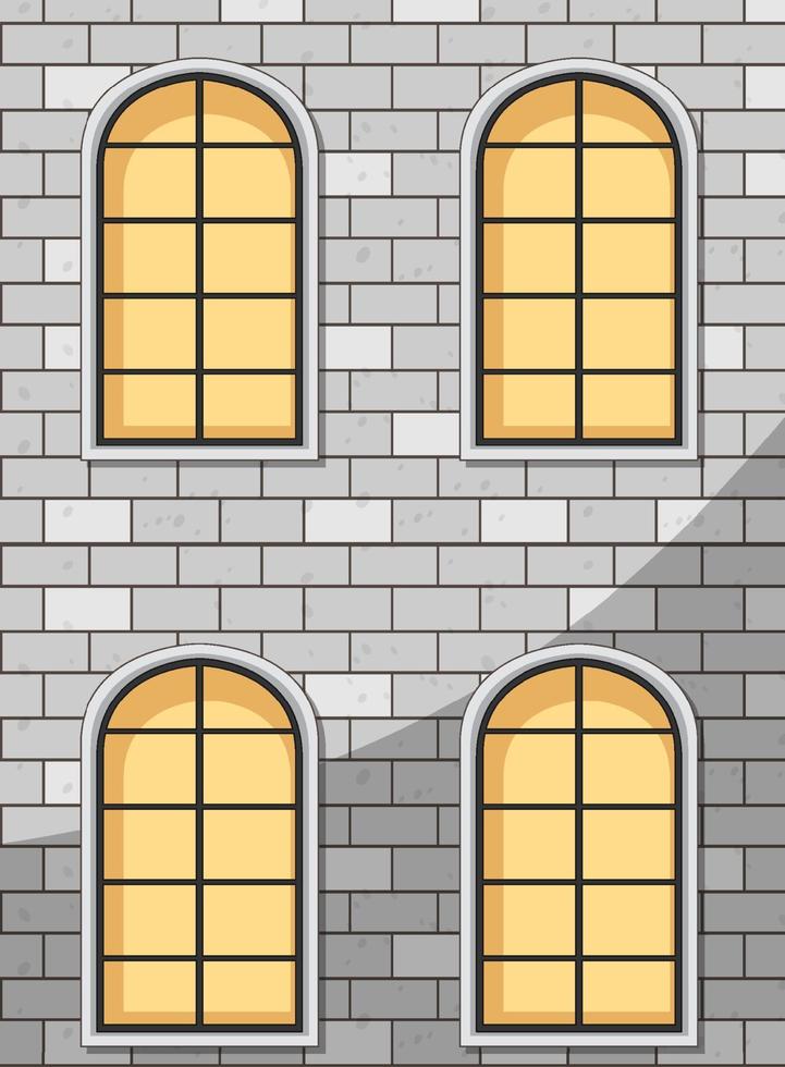 Windows apartment building facade vector