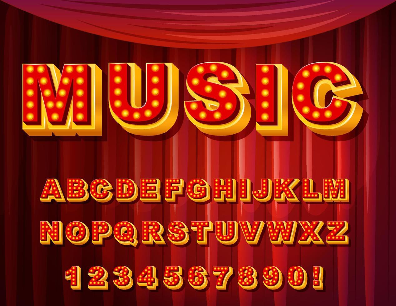 A set of English alphabet game show style vector