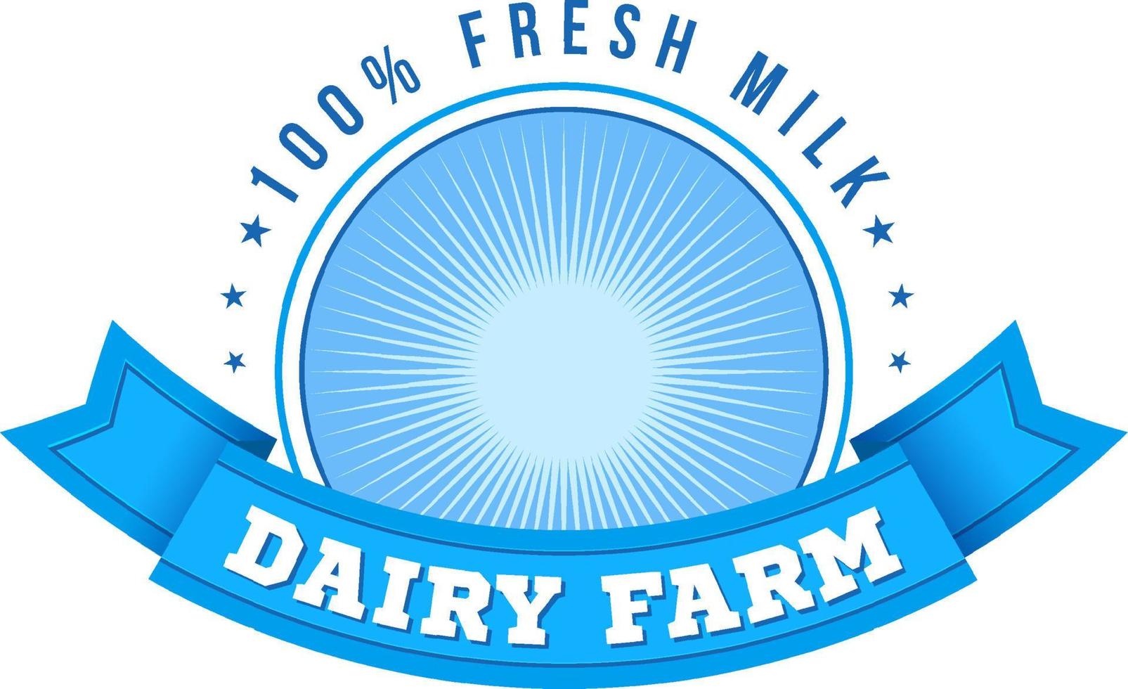 A Dairy farm text label vector