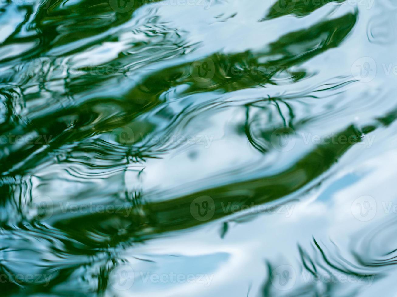 Texture of reflection of light on water surface photo