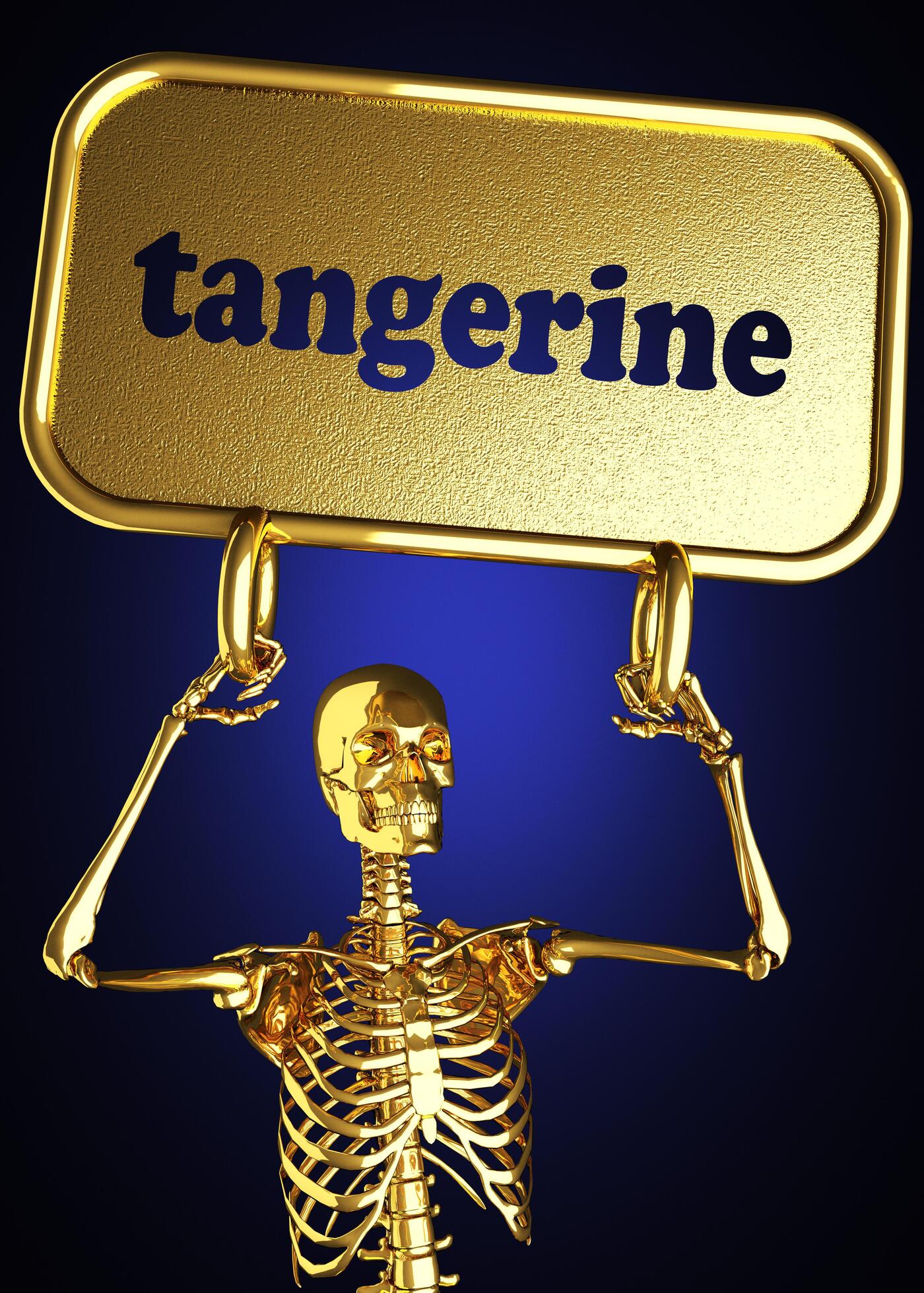 tangerine word and golden skeleton 6352077 Stock Photo at Vecteezy