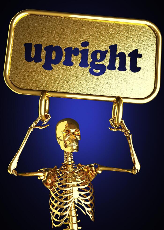 upright word and golden skeleton 6352390 Stock Photo at Vecteezy