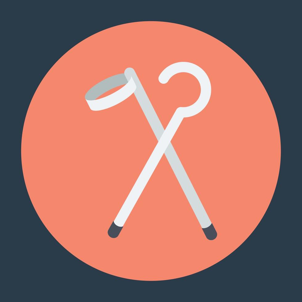 Trendy Crutch Concepts vector