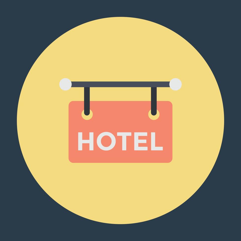 conceptos de letrero de hotel vector
