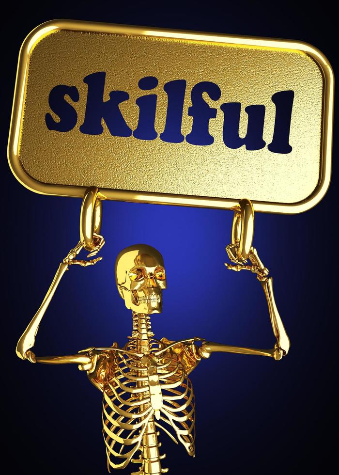 skilful word and golden skeleton photo