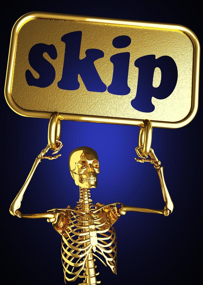 skip word and golden skeleton photo
