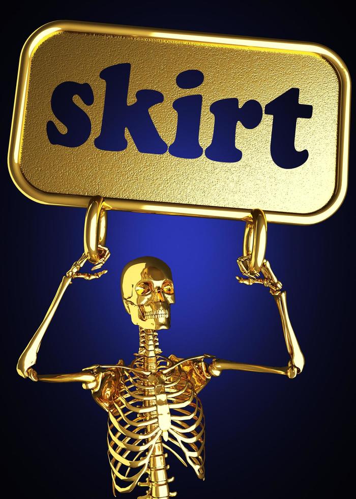 skirt word and golden skeleton photo