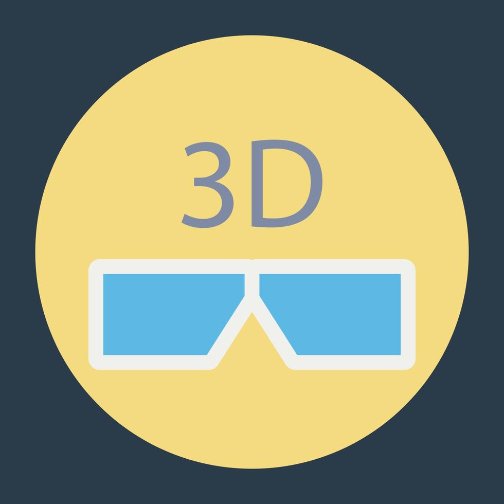 Conceptos de gafas 3d vector
