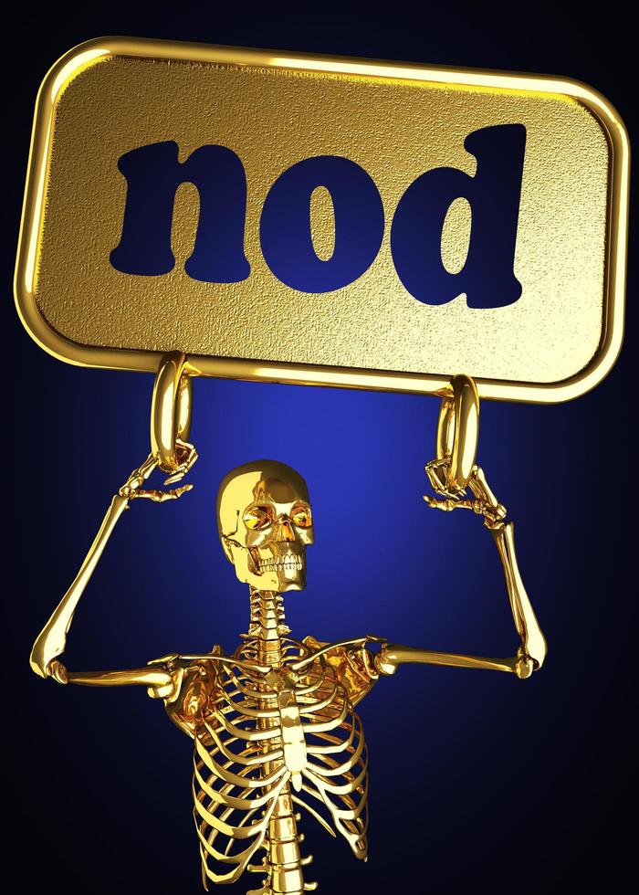 nod word and golden skeleton photo
