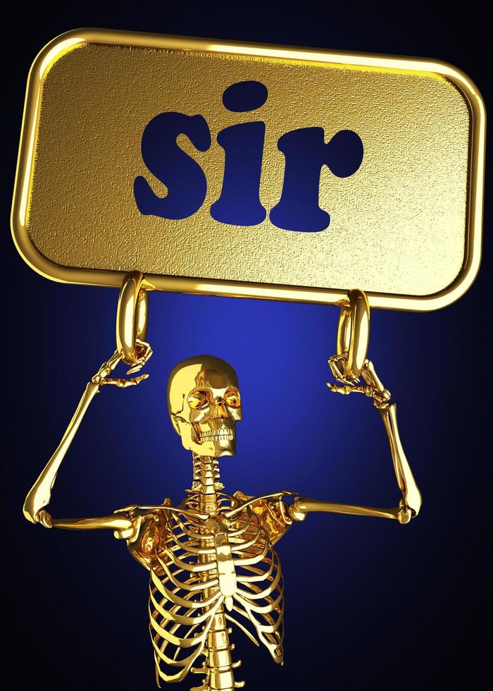 sir word and golden skeleton photo