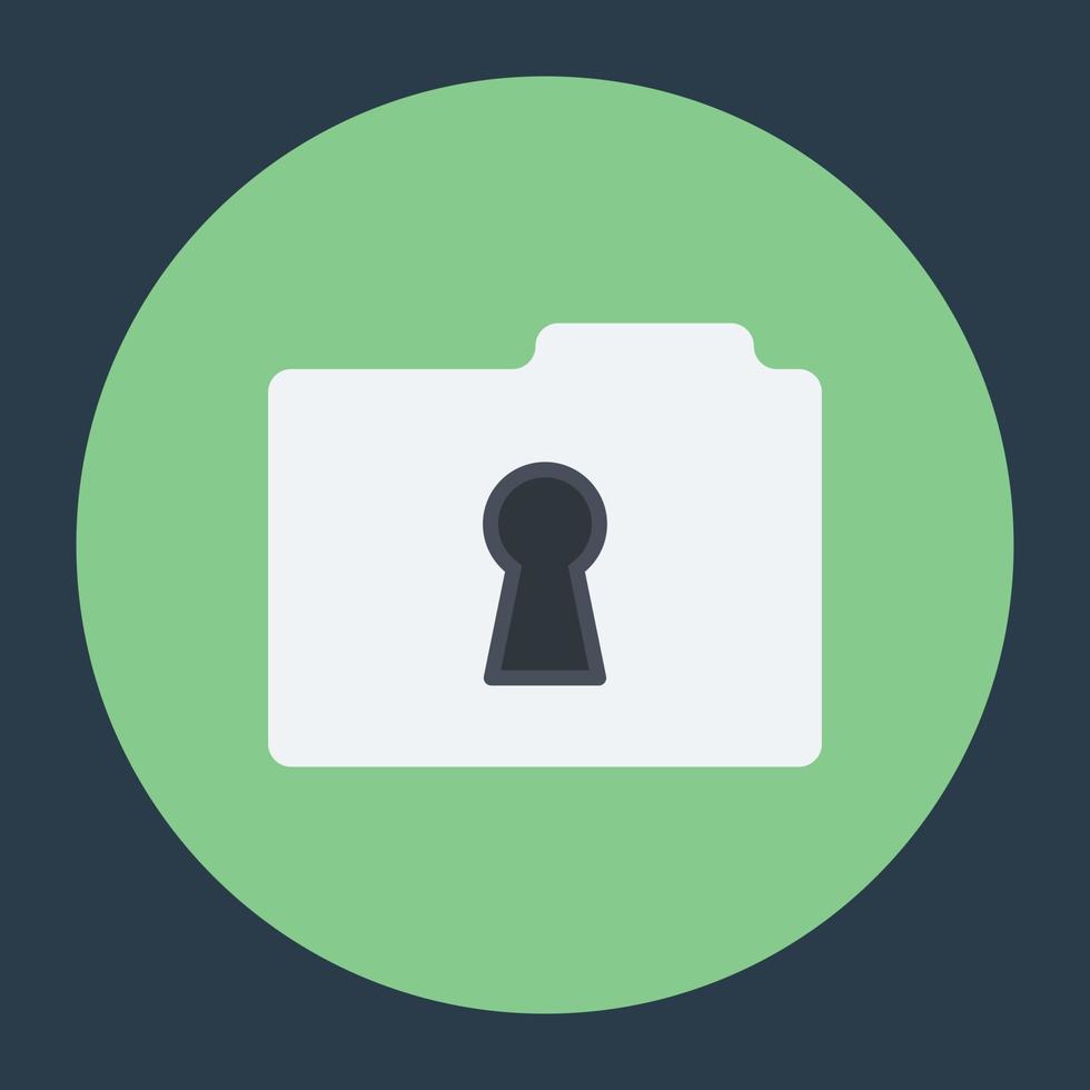 Folder with Keyhole vector