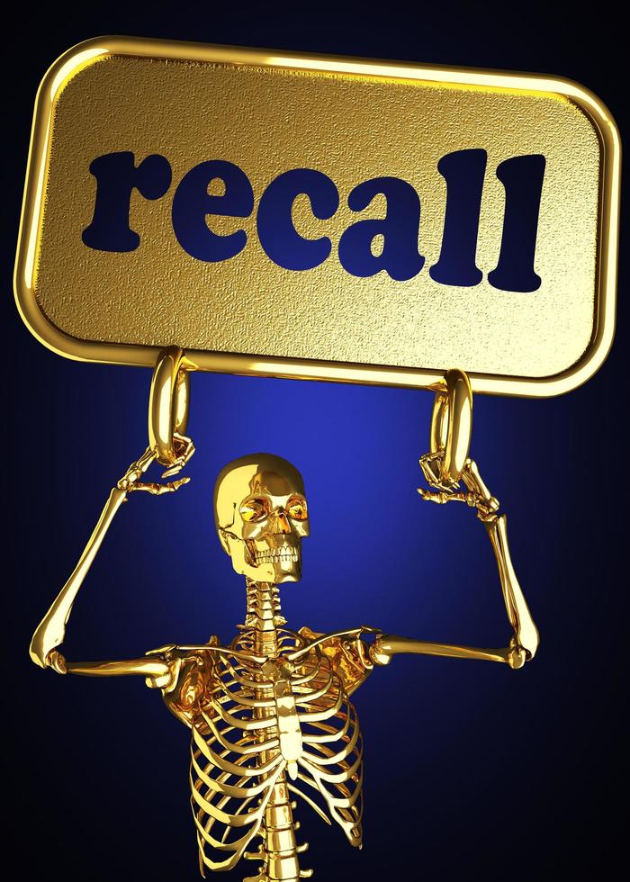 recall word and golden skeleton photo