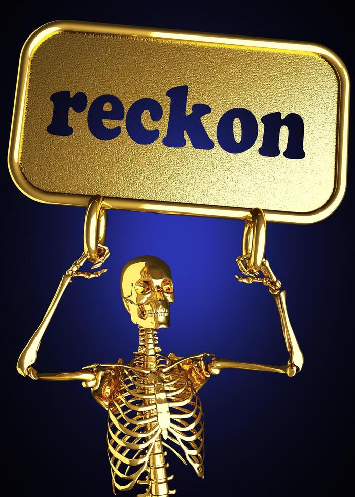 reckon word and golden skeleton 6354152 Stock Photo at Vecteezy