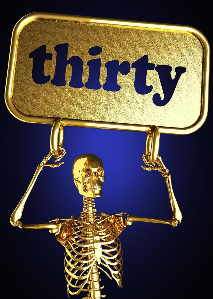 thirty word and golden skeleton photo