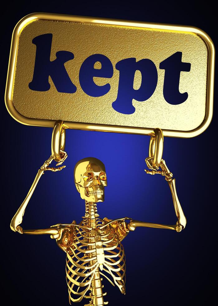 kept word and golden skeleton 6354491 Stock Photo at Vecteezy