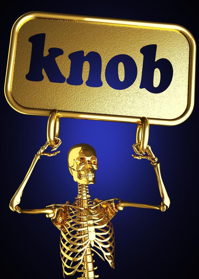 knob word and golden skeleton 6354657 Stock Photo at Vecteezy