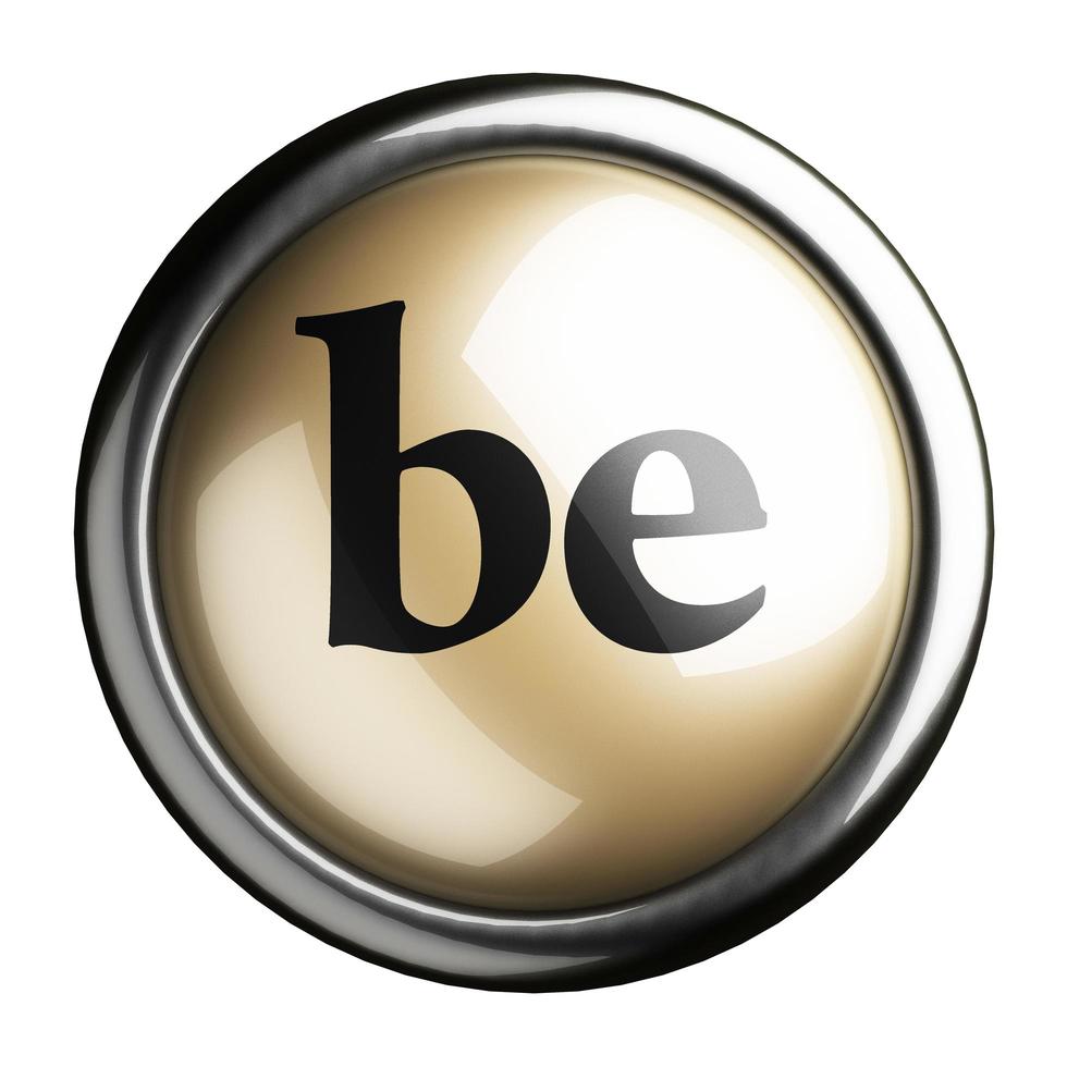 be word on isolated button photo