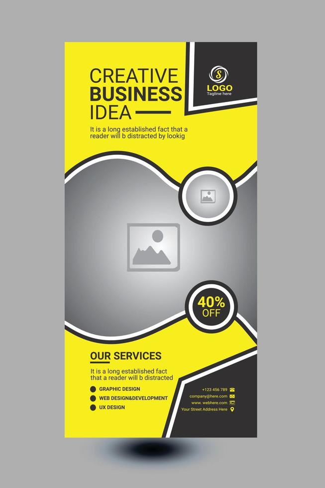 Corporate Business Roll Up Banner Template Free Vector