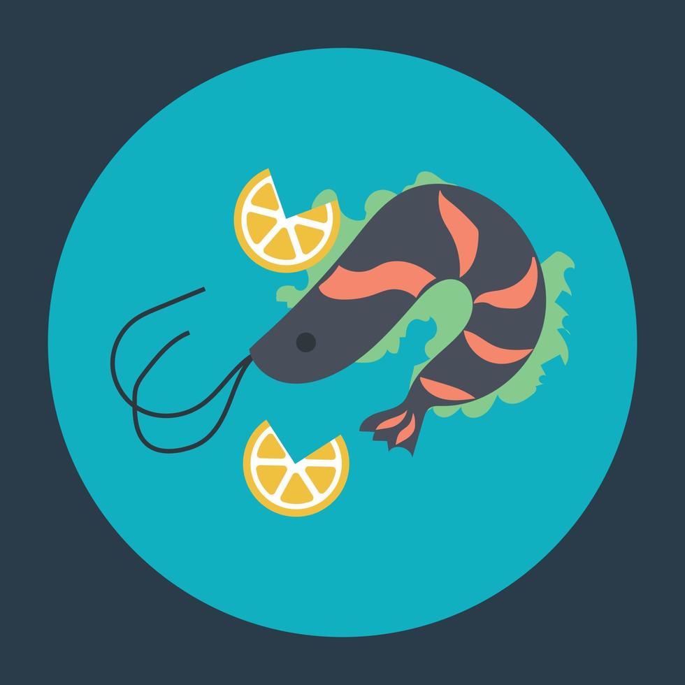 Trendy Prawn Concepts vector