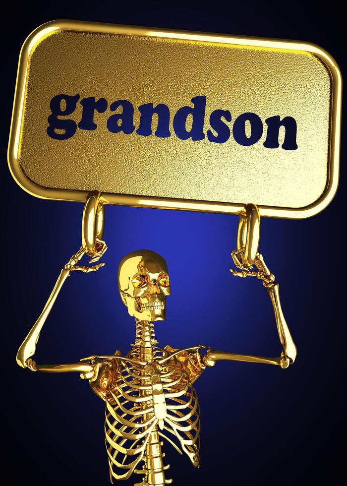 grandson word and golden skeleton 6355595 Stock Photo at Vecteezy grandson word and golden skeleton 6355595 Stock Photo at Vecteezy