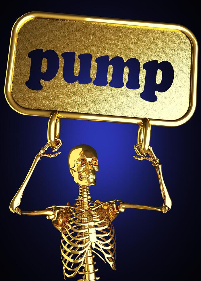 pump word and golden skeleton 6355892 Stock Photo at Vecteezy