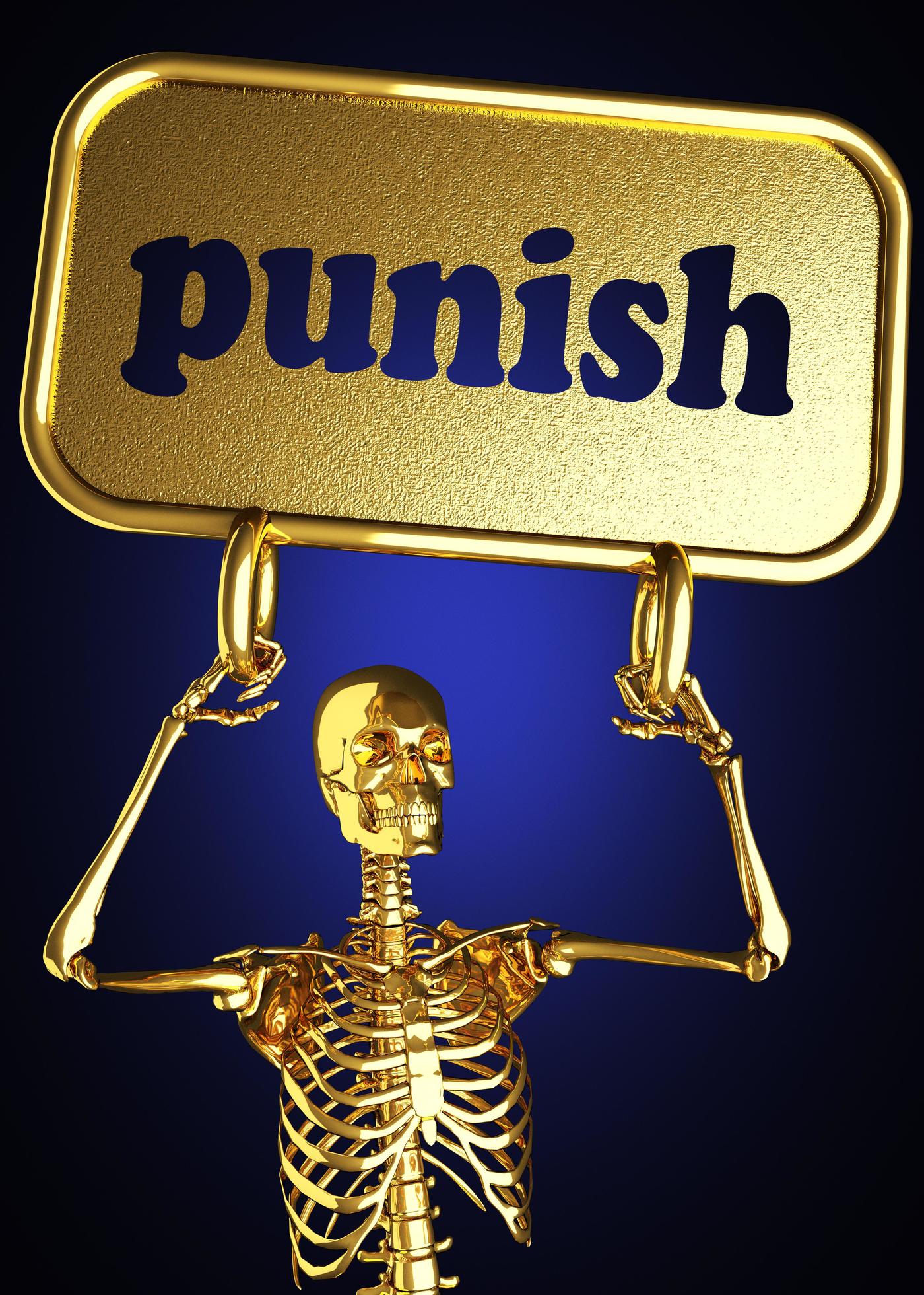 punish-word-and-golden-skeleton-6355900-stock-photo-at-vecteezy