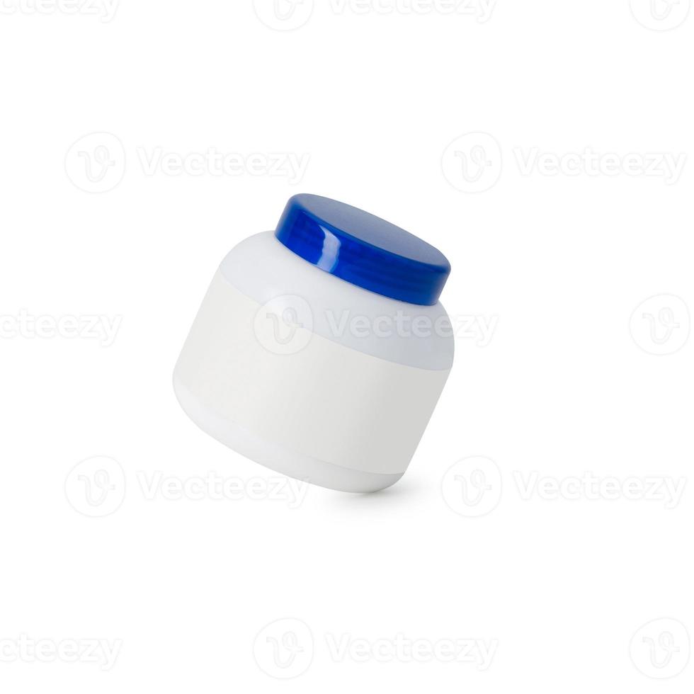 Realistic plastic bottle of medicine mockup isolated on white background with clipping path photo